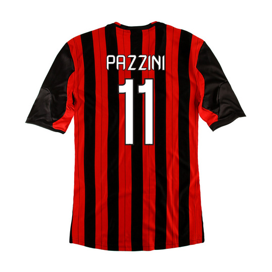 13-14 AC Milan Home #11 Pazzini Soccer Jersey Shirt - Click Image to Close